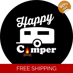 Happy Camper RV Tire Cover for Jeep people