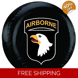 101st Airborne Jeep Tire Cover