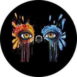 J L Fire and Ice Eyes Tire Cover