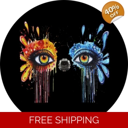 J L Fire and Ice Eyes Tire Cover