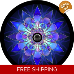 JL Blue Mandala Tire Cover
