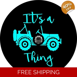 JL It's a Jeeps Thing Tire Cover Teal