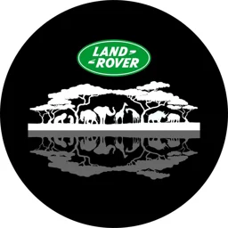 African Safari Lake Reflection Tire Cover