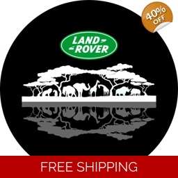 African Safari Lake Reflection Tire Cover