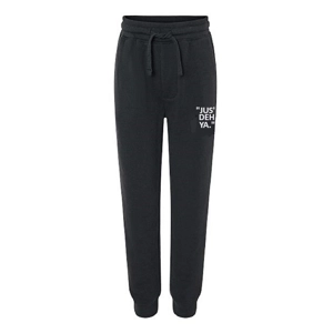 "JUS' DEH YA." youth sweatpants
