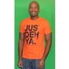 "JUS' DEH YA." graphic t-shirt