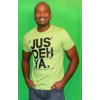 "JUS' DEH YA." graphic t-shirt