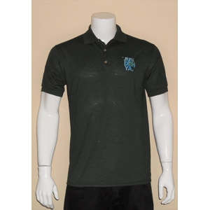 "JUS' DEH YA." Globe polo shirt