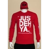 "JUS' DEH YA." long sleeve t-shirt