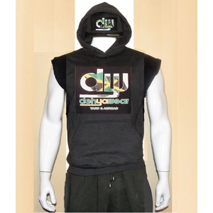 dyw Jamaica Flag hoodie "de-sleeved"