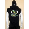 dyw Jamaica Flag zip hoodie "de-sleeved