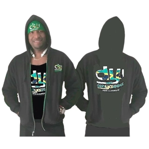 dyw Jamaica Flag zip hoodie