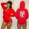 "JUS' DEH YA." zip hodie