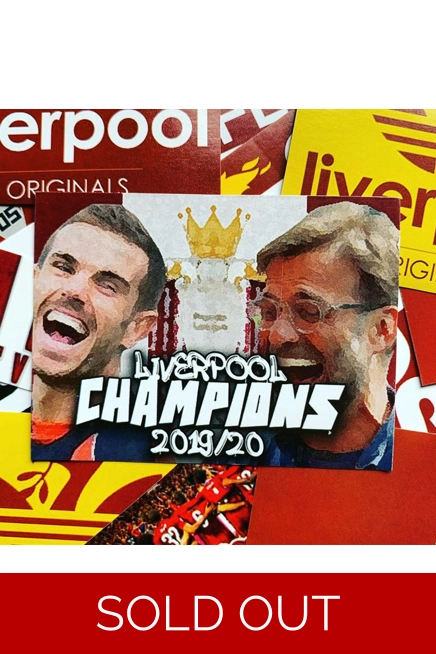 100 - Champions 19/20 6cm x 8cm Stickers