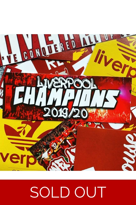 100 - Champions 19/20 Parade 11cm x 4cm Stickers