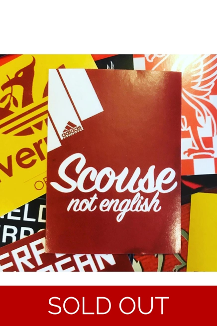 100 - Scouse Not English 8cm x 6cm Stickers