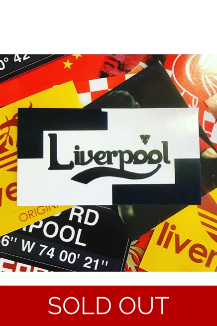 100 - Liverpool Green & White Carlsberg 9cm x 5cm Stickers