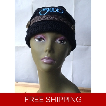 Black Woman Winter Hat W & B..