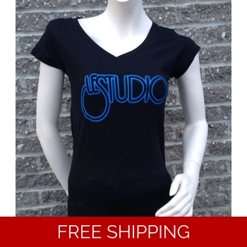 Girlie Shirt Black V Ne..