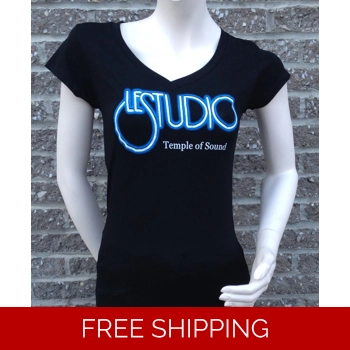 Girlie Shirt Black V Neck Wh..