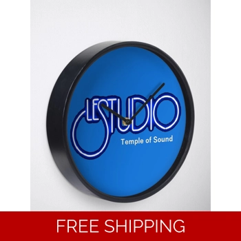 Clock Sky Blue natural Bambo..