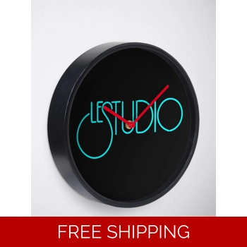 Clock Black natural Bamboo W..