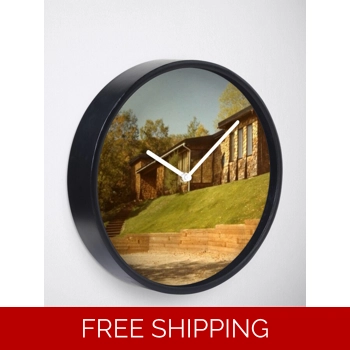 Clock Black natural Bamboo W..