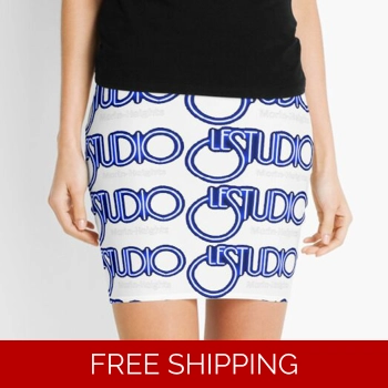 Mini Skirt White White & Blu..