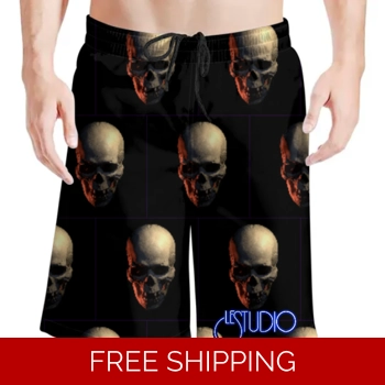 Le Studio Skull Beach Shorts