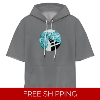 3D Short Sleeve Hooded Le St..