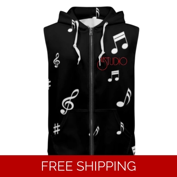 Custom Zipper Sleeveless Hoo..