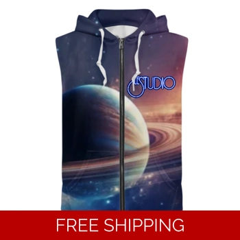 Custom Zipper Sleeveless Hoo..