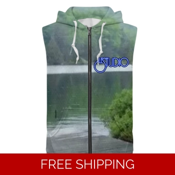 Custom Zipper Sleeveless Hoo..