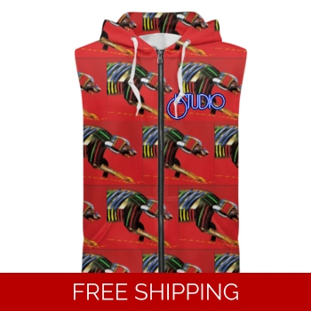 Custom Zipper Sleeveless Hoo..