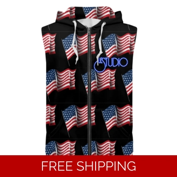 Custom Zipper Sleeveless Hoo..