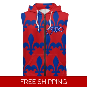 Custom Zipper Sleeveless Hoo..