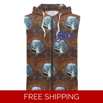 Custom Zipper Sleeveless Hoo..