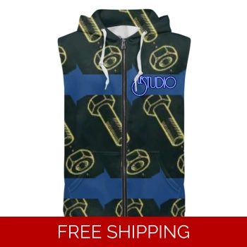 Custom Zipper Sleeveless Hoo..