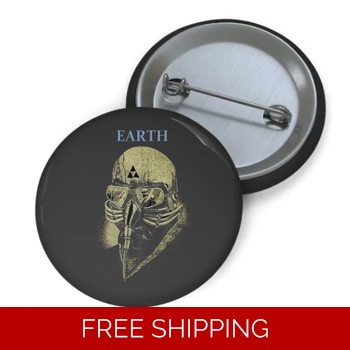 Custom Pin Button EARTH Sabb..