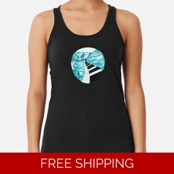 Woman A Black Racerback Tank..