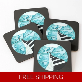 Coasters Black Piano wi..