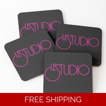 Coasters Black Hot Pink..