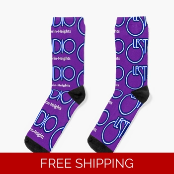 Le Studio Socks Purple White..