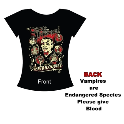 VENTRILOQUIST LADIES TEE - NEW STOCK VENTRILOQUIST LADIES TEE - NEW STOCK