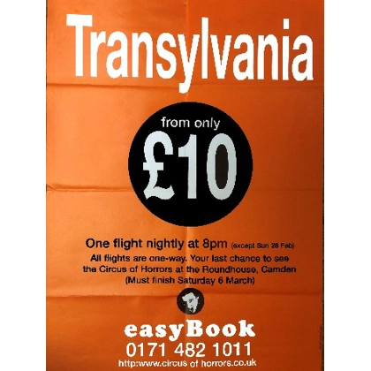 RARE ROUND HOUSE POSTER "TRANSYLVANIA" LIMITED STOCK