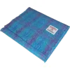 Simple Fringed Unlined Harris Tweed® Scarf Turquoise, Purple & Blue Check