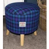 Large 40x40x40cm STORAGE Stool/Footstool Blue, Red & Black Check