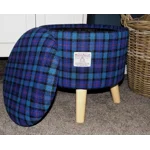 Large 40x40x40cm STORAGE Stool/Footstool Blue, Red & Black Check