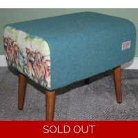 Large Rectangular Aqua Harris Tweed and Voyage Maison Heil..