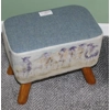 RECTANGULAR  Footstool Blue Blend Harris Tweed & Voyage Come By Sheep